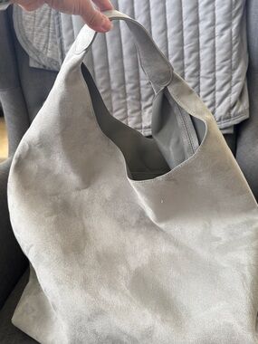 GAP Light Gray Suede Hobo Bag